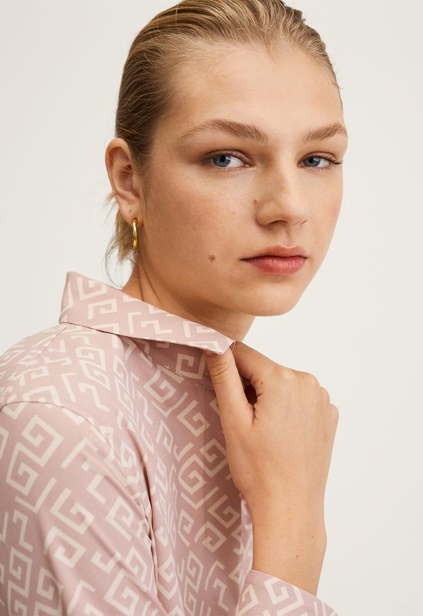 MANGO - Shirt basic - pink