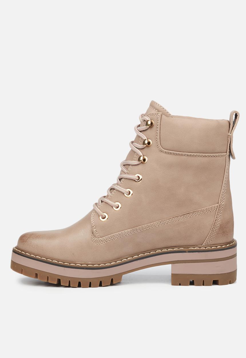 Miss Black - Fox1 lace-up ankle boot - pink