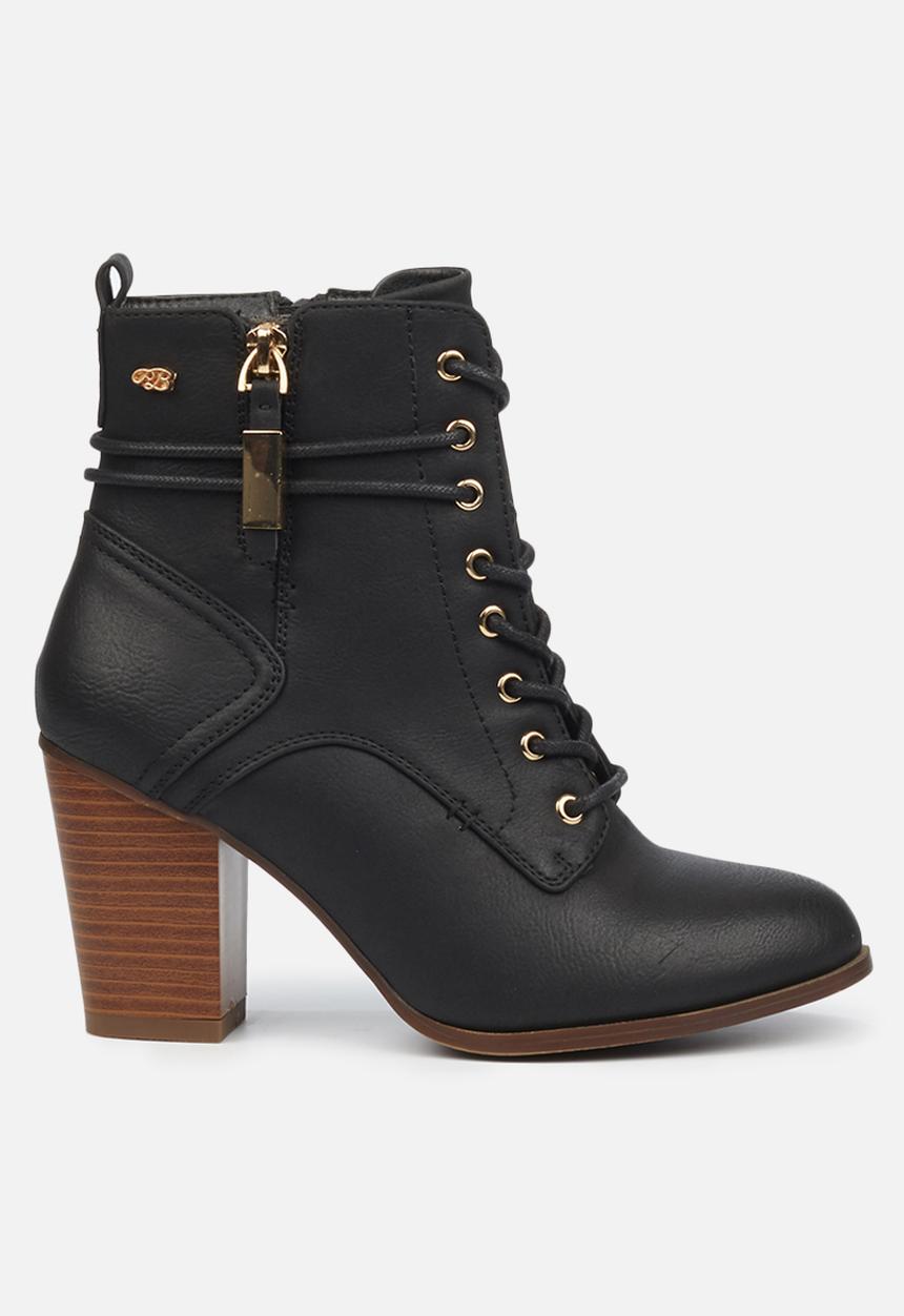 Miss Black - Ahlam2 lace-up ankle boot - black