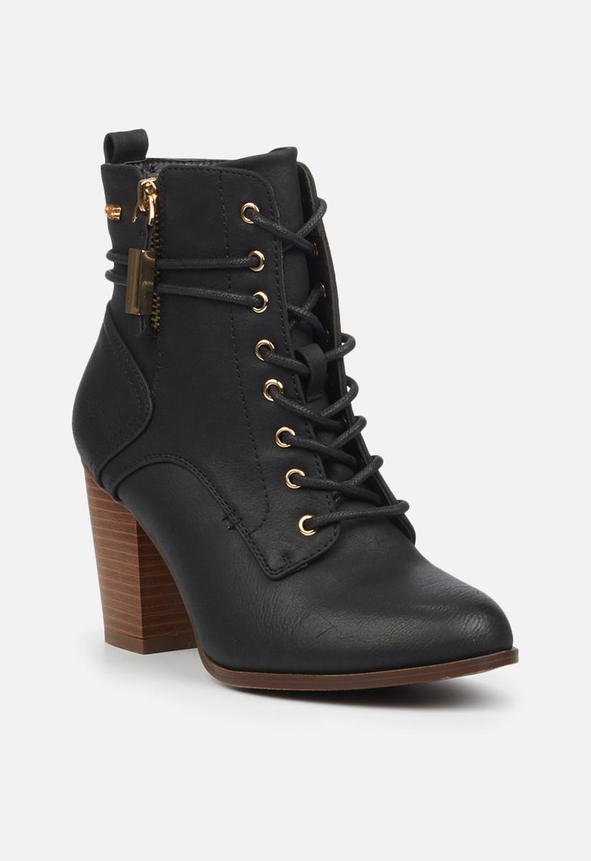 Miss Black - Ahlam2 lace-up ankle boot - black