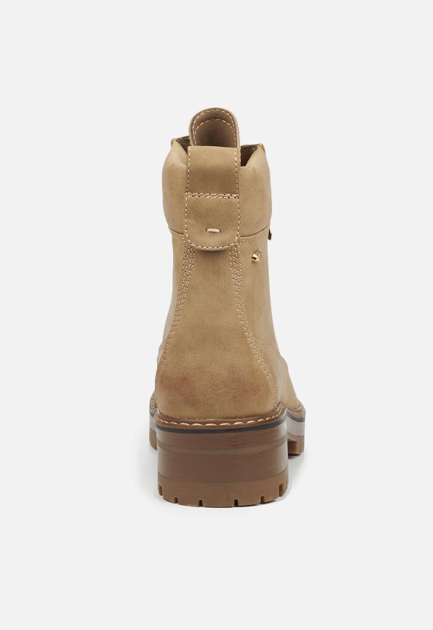 Miss Black - Fox1 lace-up ankle boot - stone