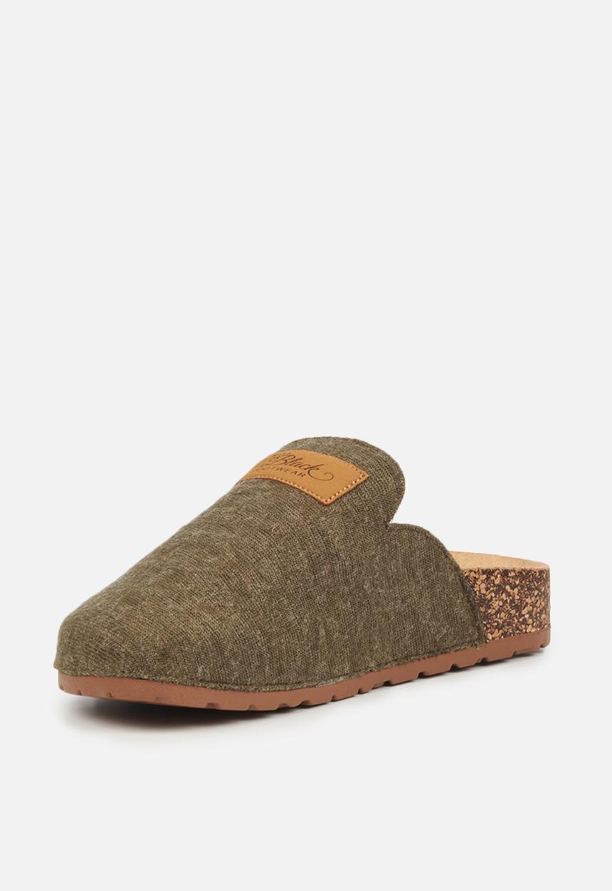 Miss Black - Burq7 slipper - khaki