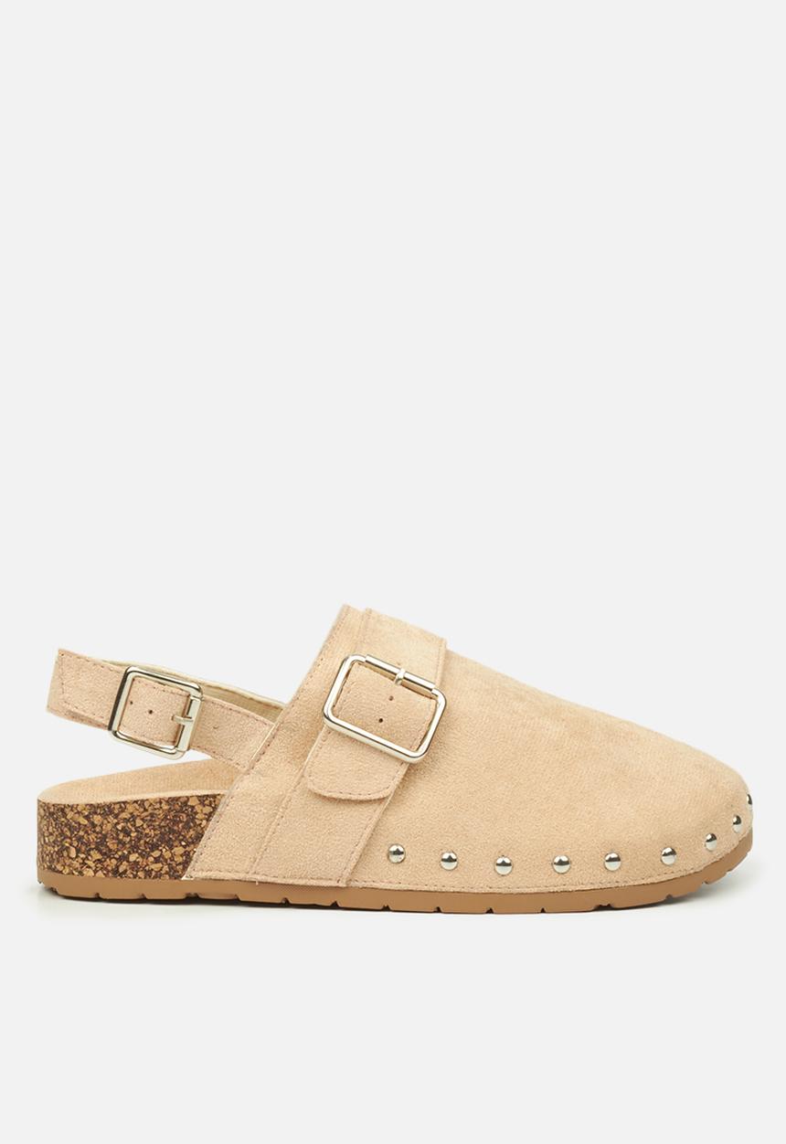 Miss Black - Burq5 slingback clog - stone