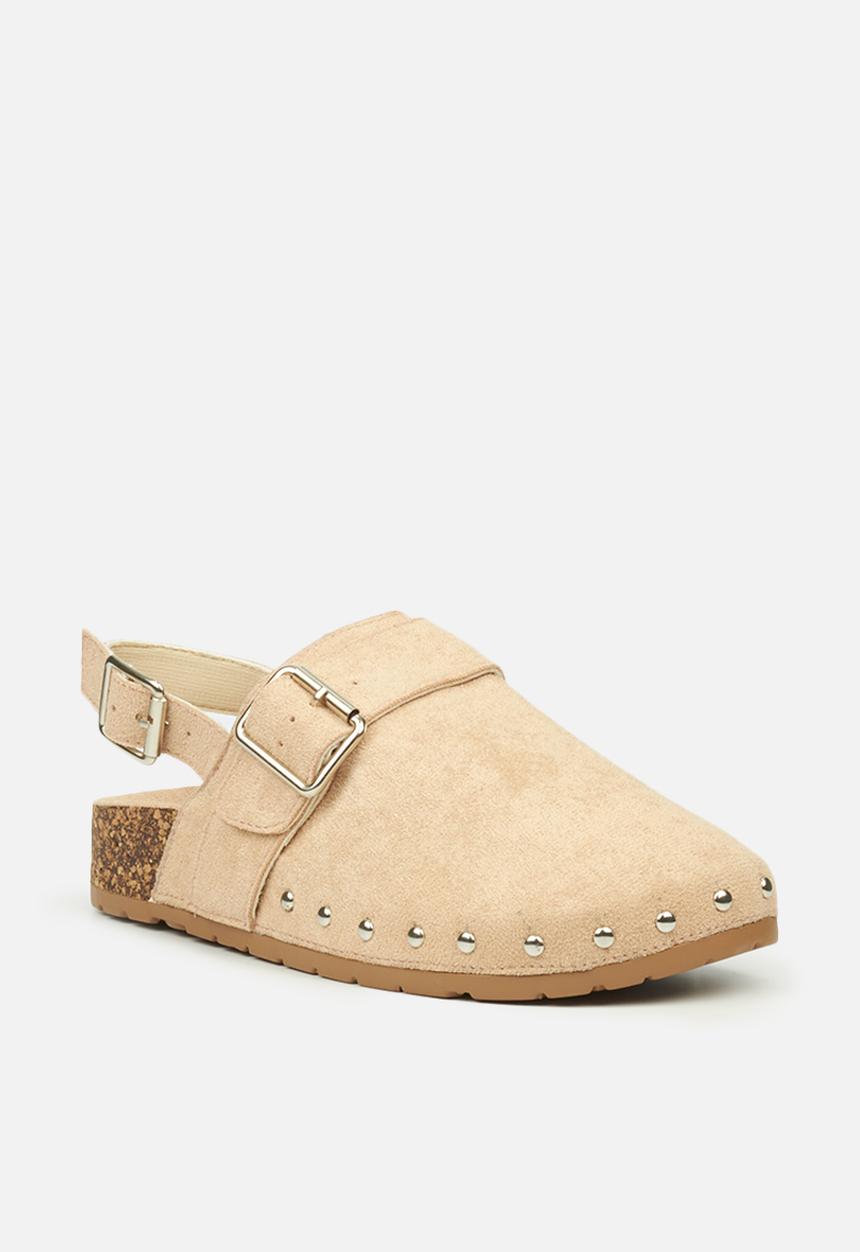 Miss Black - Burq5 slingback clog - stone