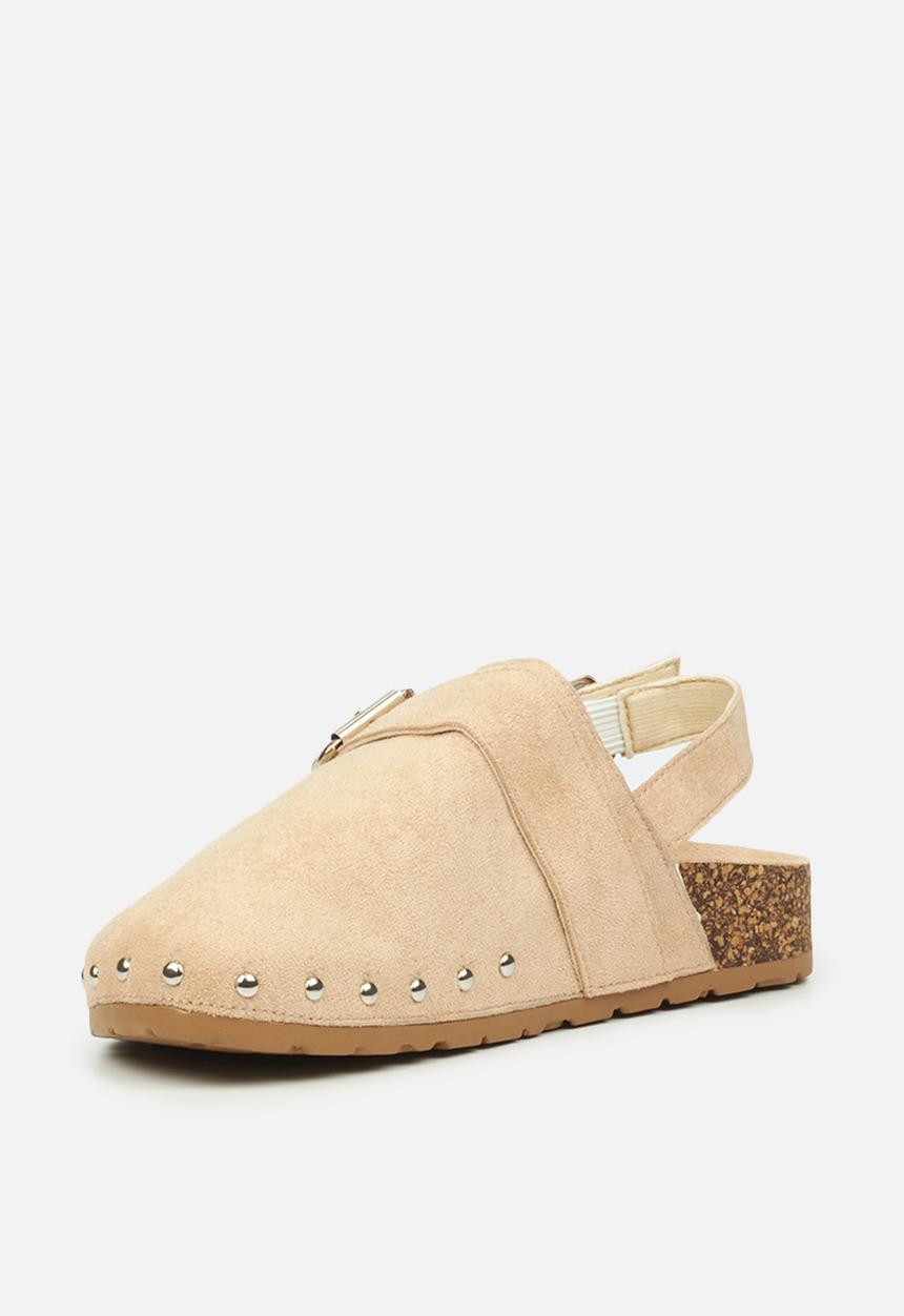 Miss Black - Burq5 slingback clog - stone