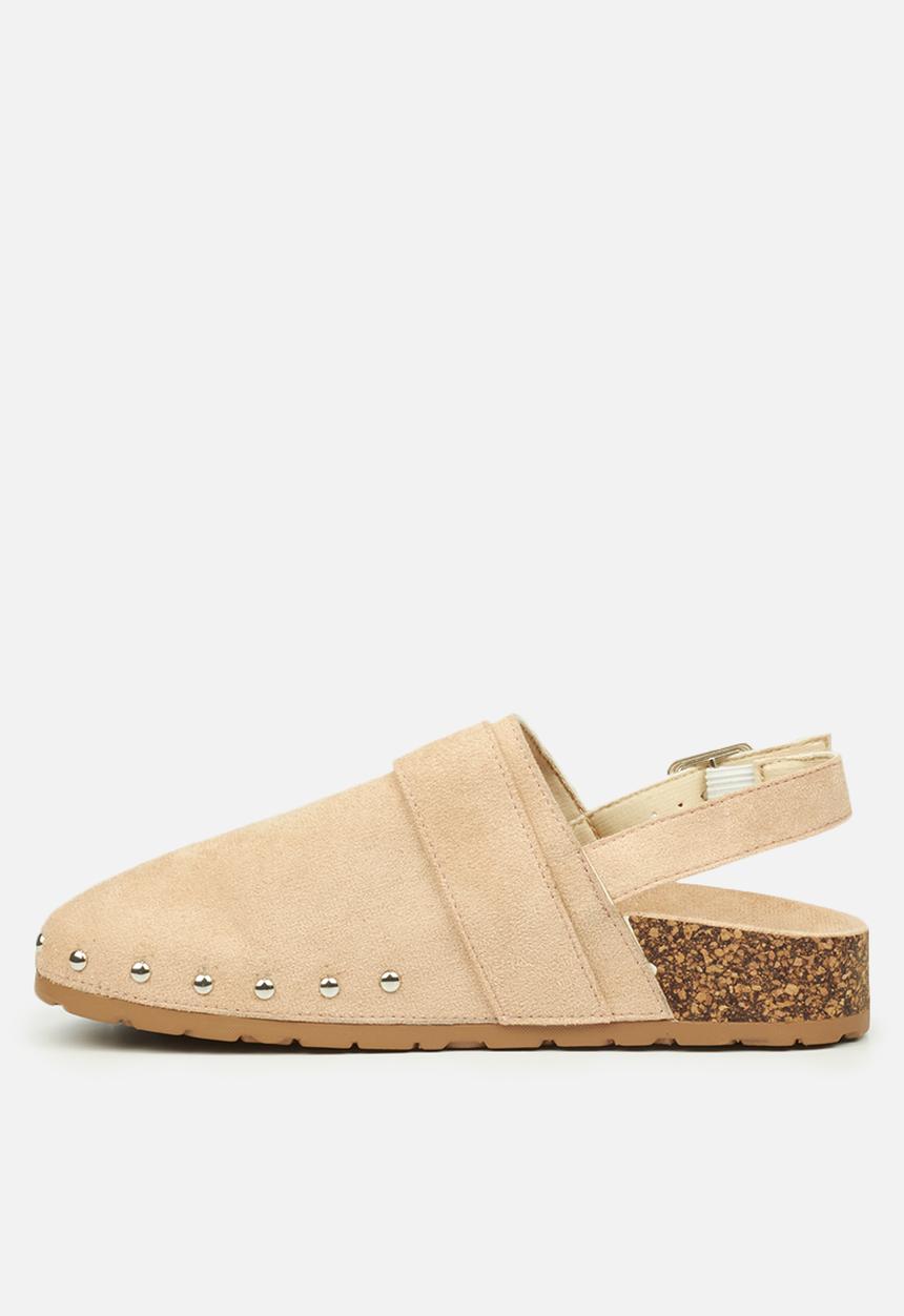 Miss Black - Burq5 slingback clog - stone