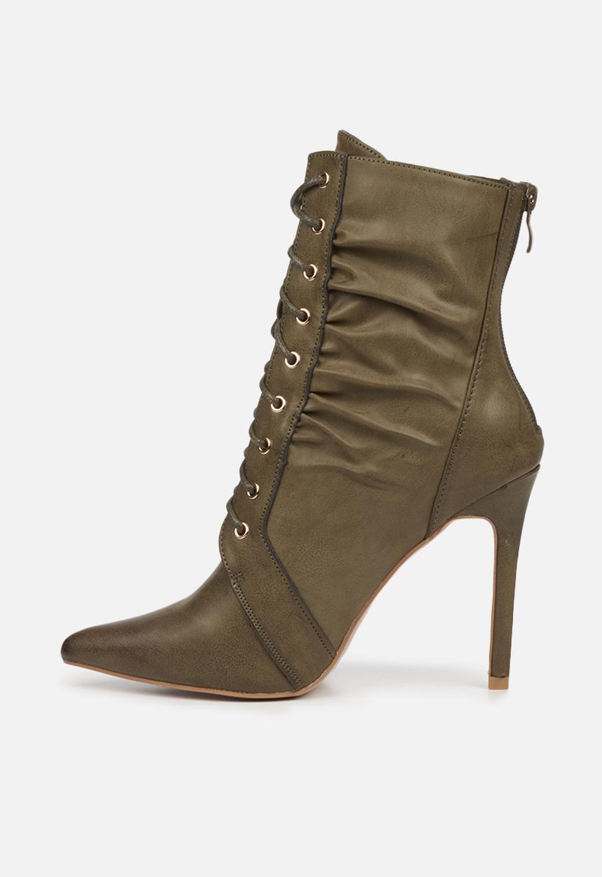 Miss Black - Boss4 ankle boot - olive