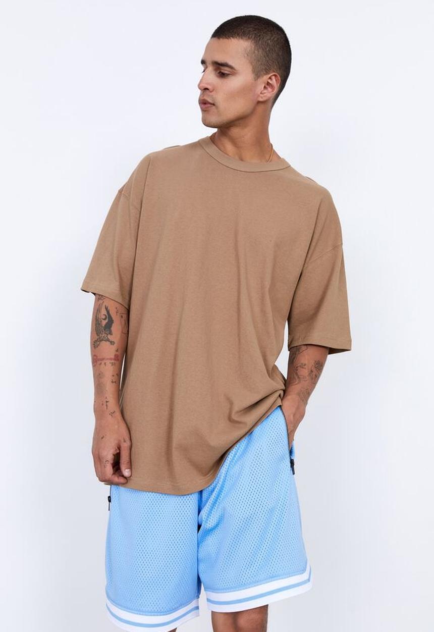 Factorie - Premium oversized T-shirt - dusty brown