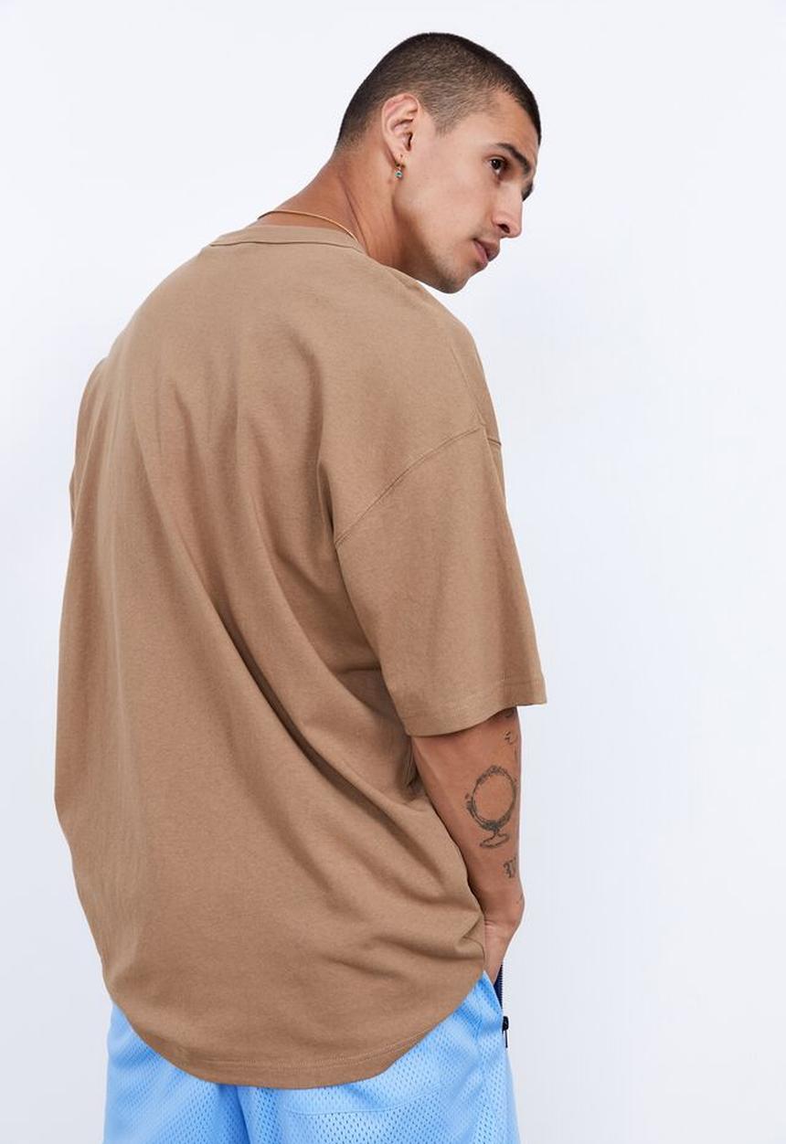 Factorie - Premium oversized T-shirt - dusty brown