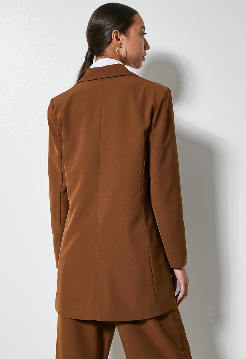 Superbalist - Longer length blazer - chocolate