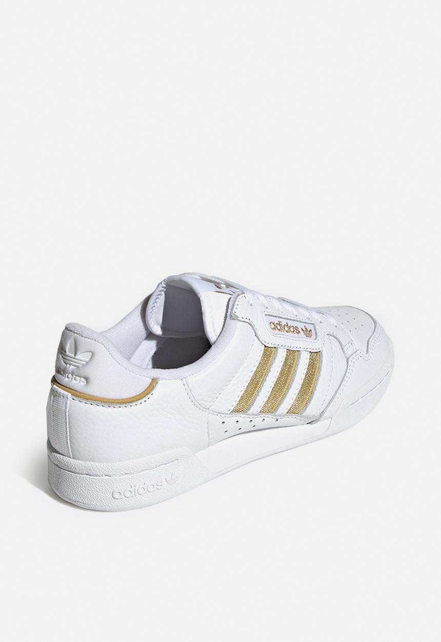 adidas Originals - Continental 80 stripes w - white & gold