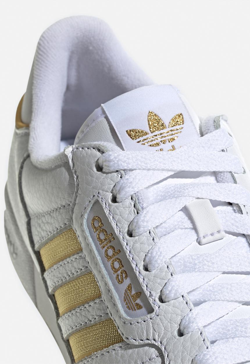 adidas Originals - Continental 80 stripes w - white & gold