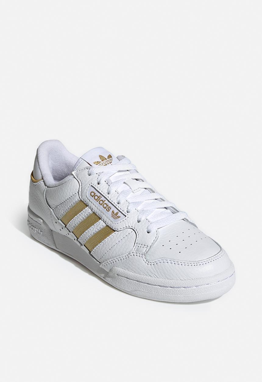 adidas Originals - Continental 80 stripes w - white & gold
