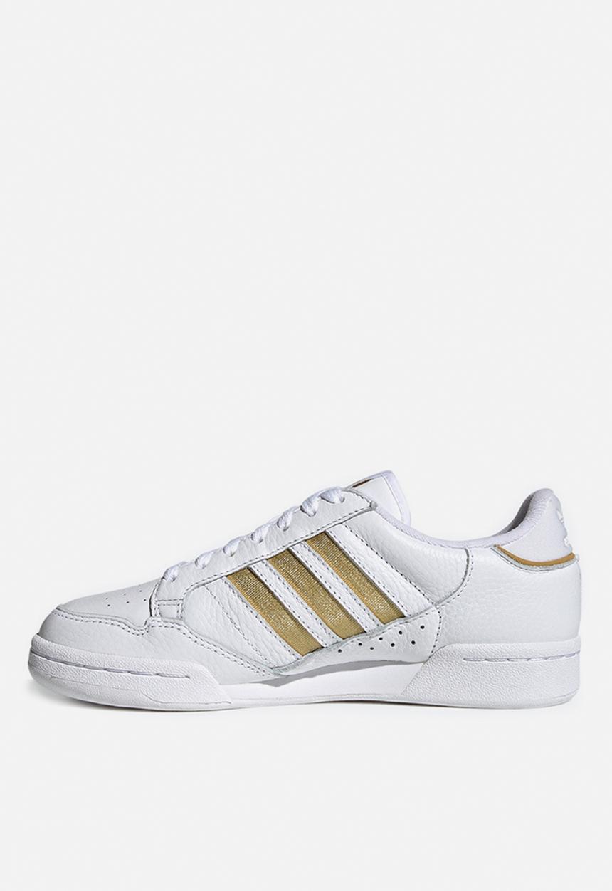 adidas Originals - Continental 80 stripes w - white & gold