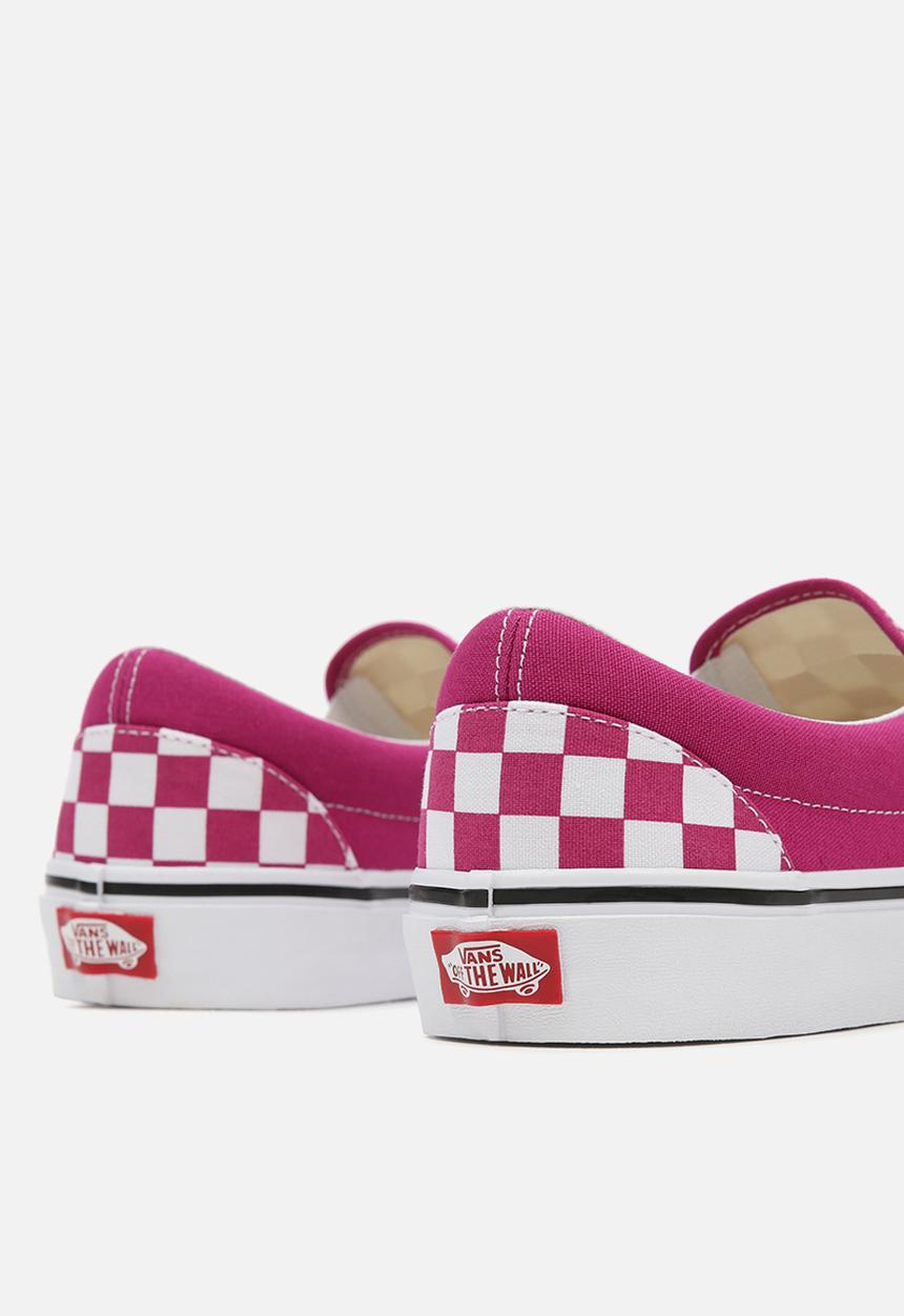 Vans - Ua classic slip-on - (checkerboard) fuchsia red/true white