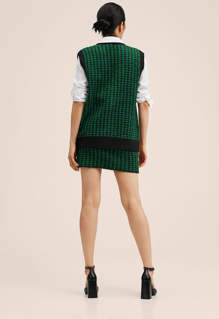 MANGO - Waistcoat patri - green