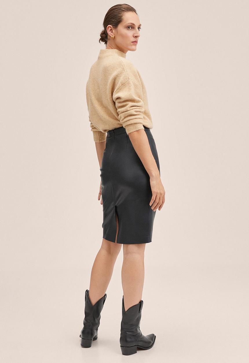 MANGO - Skirt pencil - black