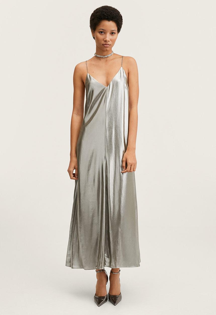 MANGO - Dress carry - gold