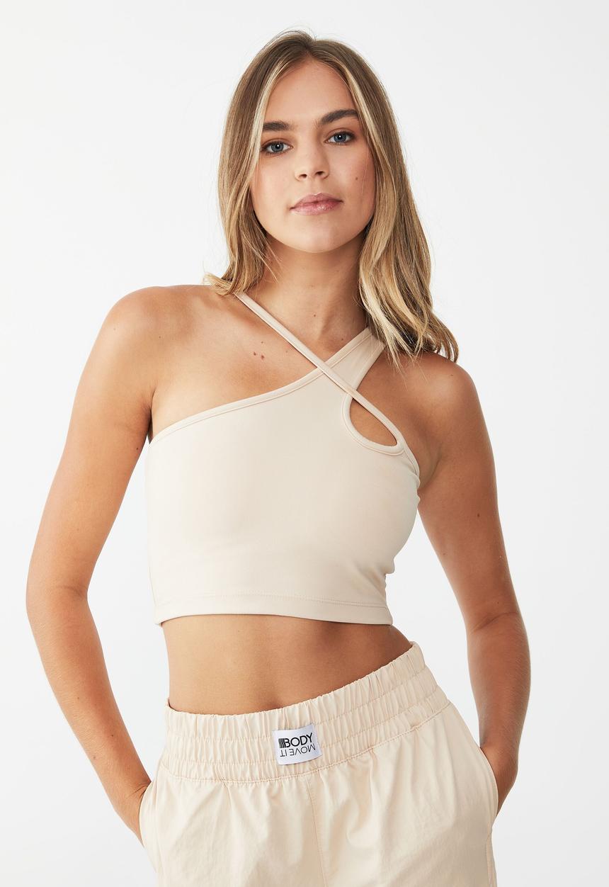 Cotton On - Ultra soft keyhole vestlette - parchment