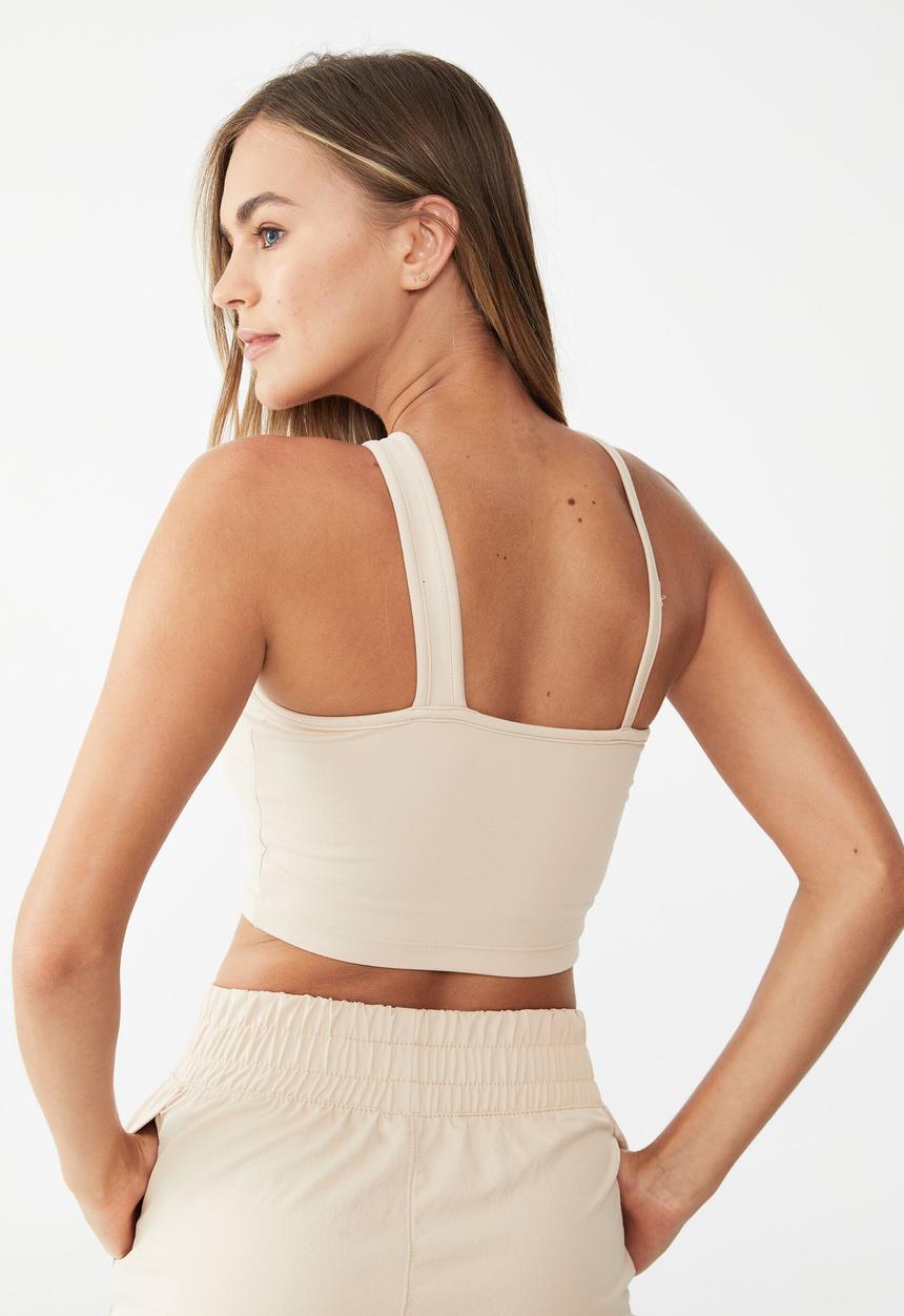 Cotton On - Ultra soft keyhole vestlette - parchment