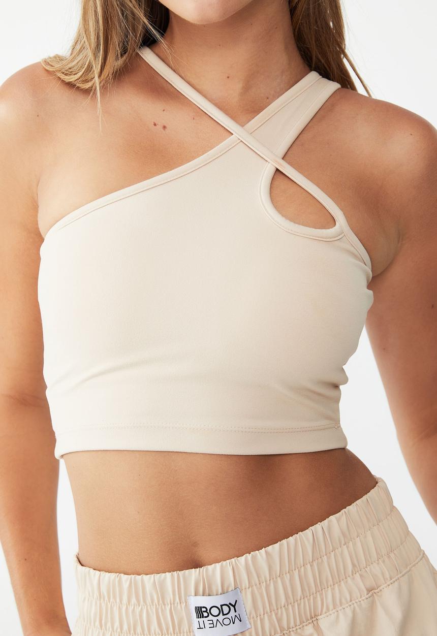 Cotton On - Ultra soft keyhole vestlette - parchment