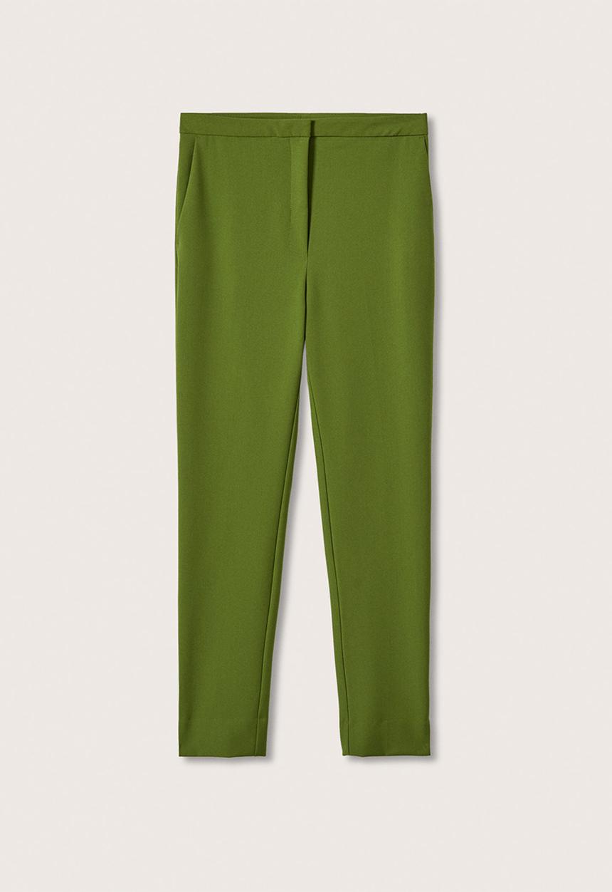 MANGO - Trousers macaron-a - green