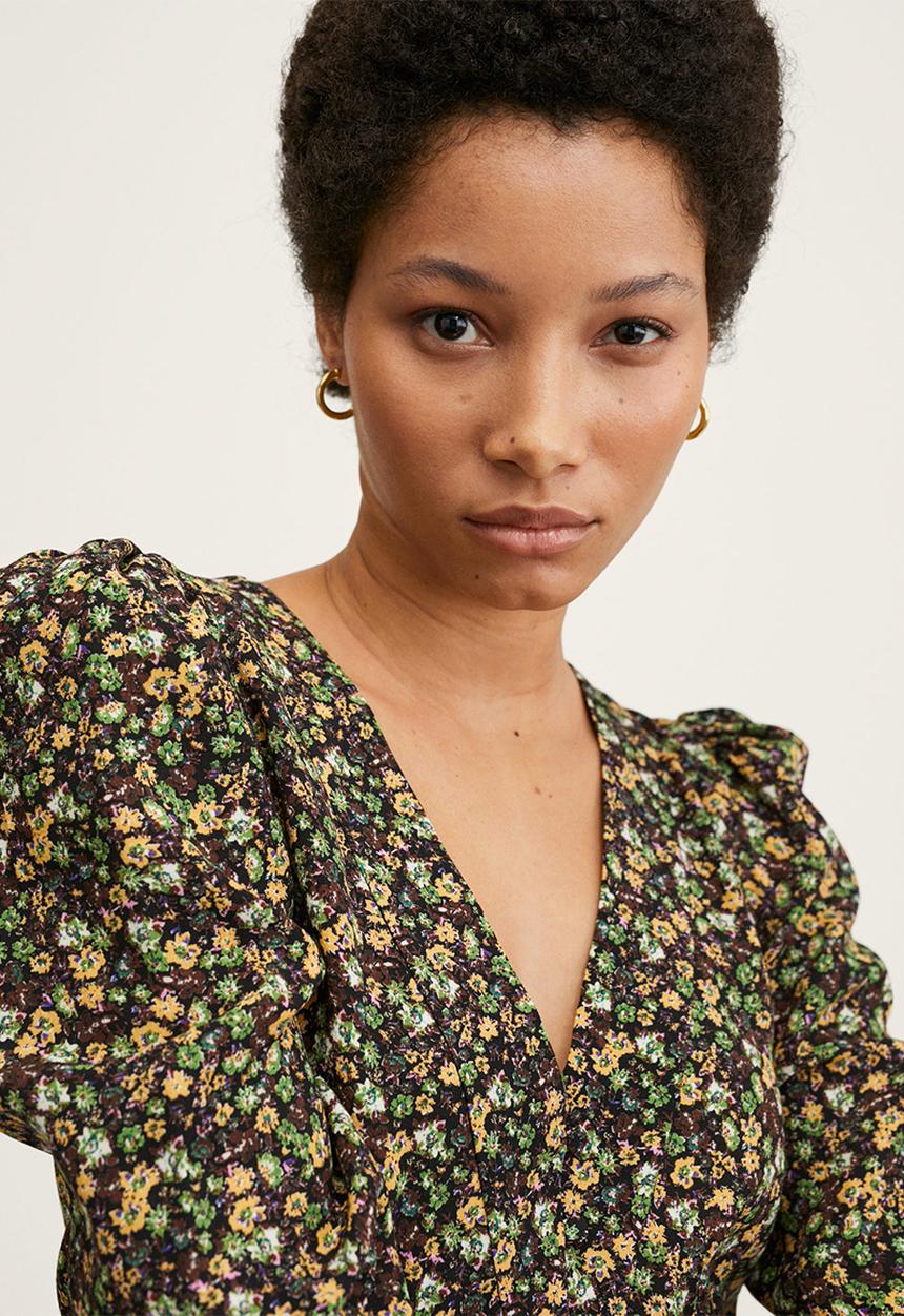 MANGO - Dress nature - green