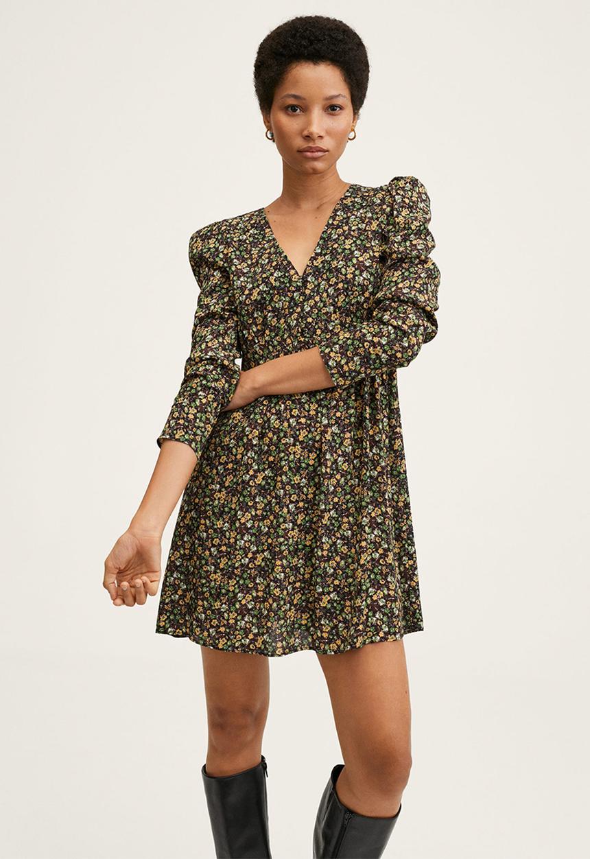 MANGO - Dress nature - green