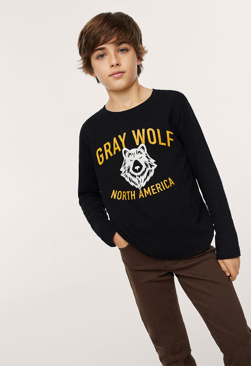 MANGO - T-shirt bestial2 - black