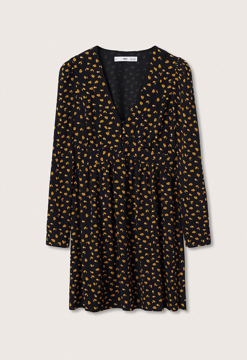 MANGO - Dress nature - black