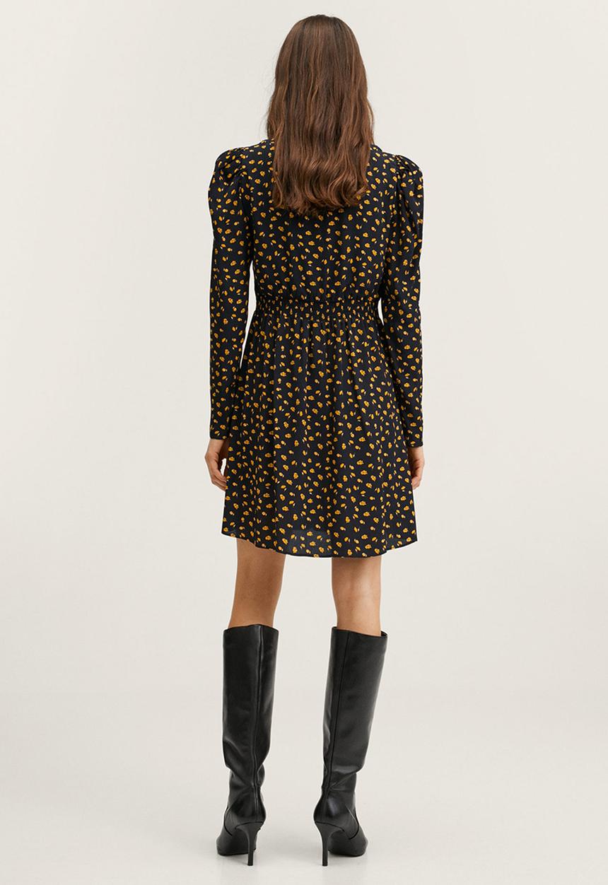 MANGO - Dress nature - black