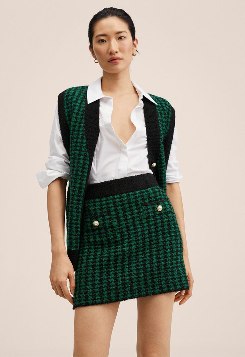 MANGO - Skirt patri - green