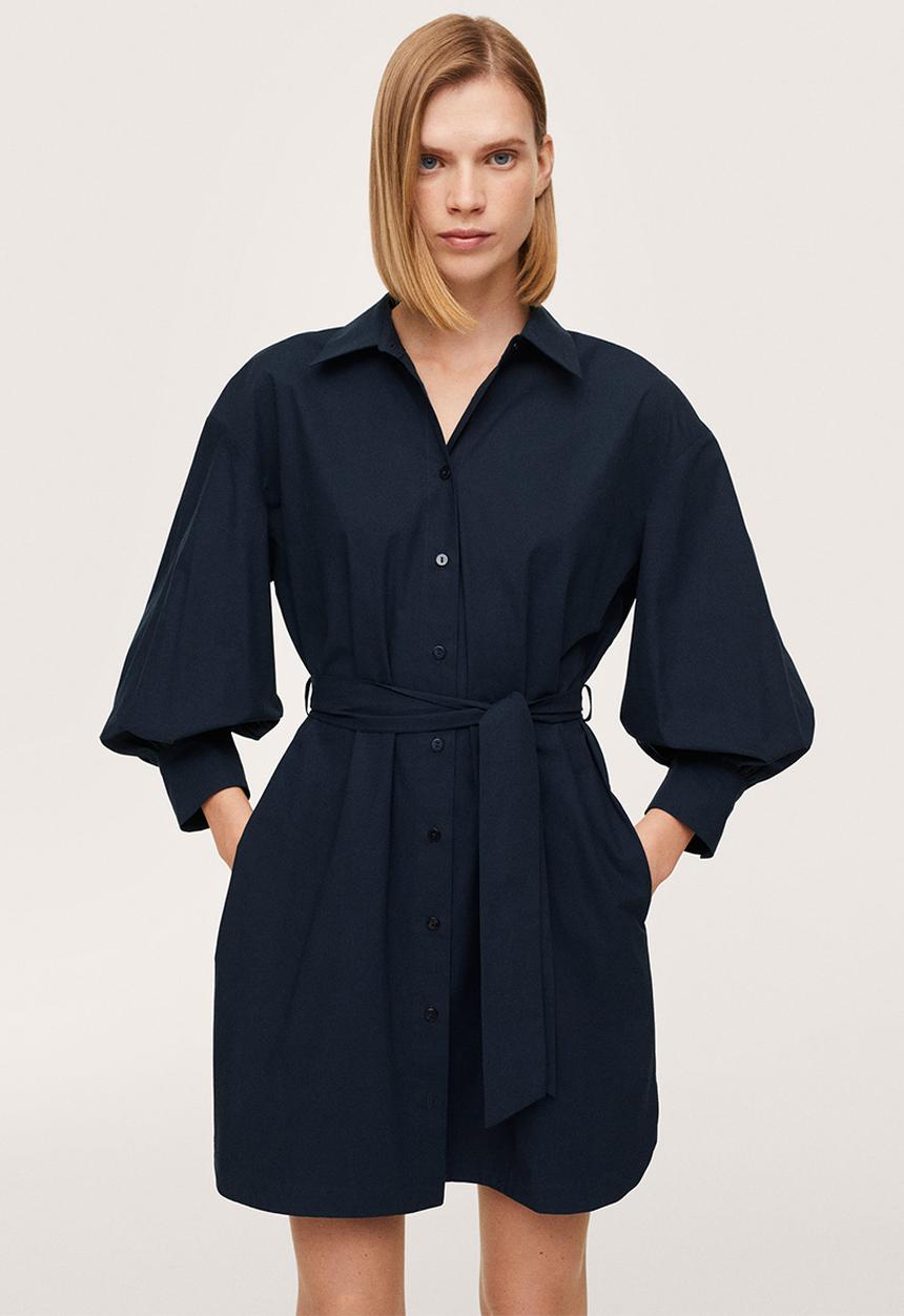 MANGO - Dress mexi-h - navy