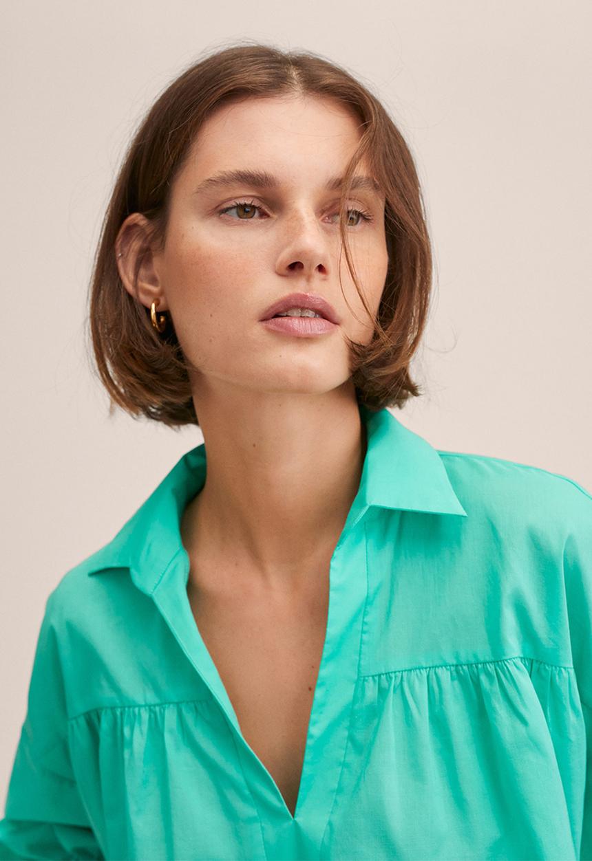 MANGO - Blouse vole-h - aqua
