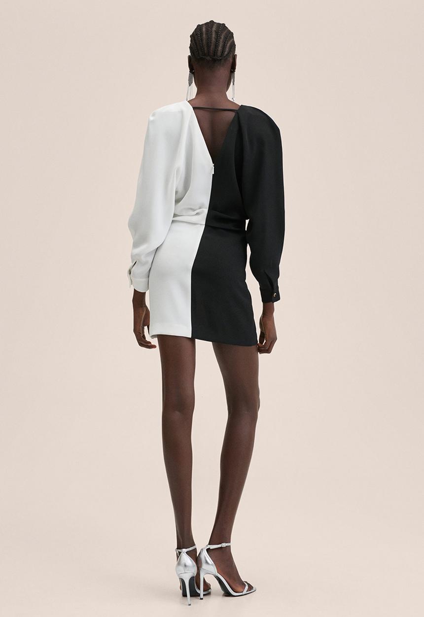 MANGO - Dress taki - black & white