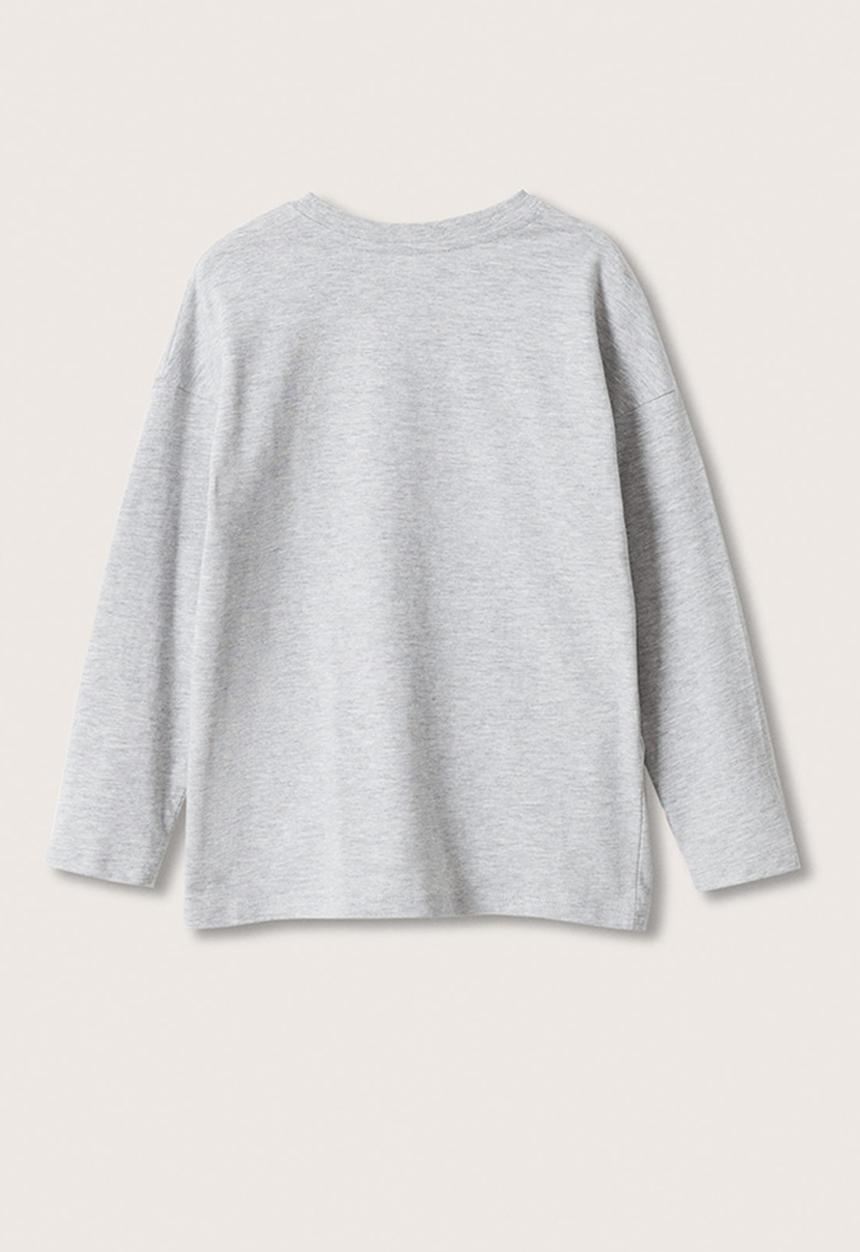 MANGO - T-shirt panther  - grey
