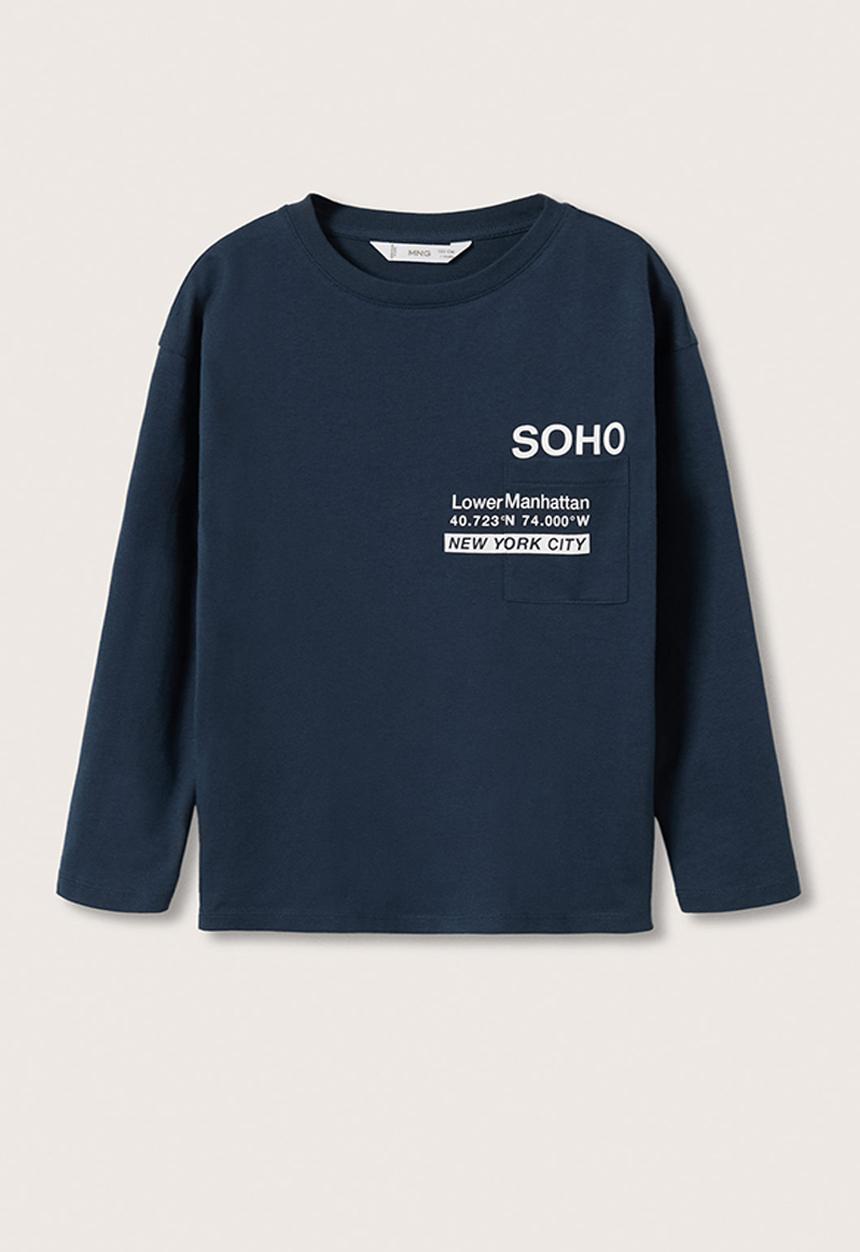 MANGO - T-shirt soho - navy