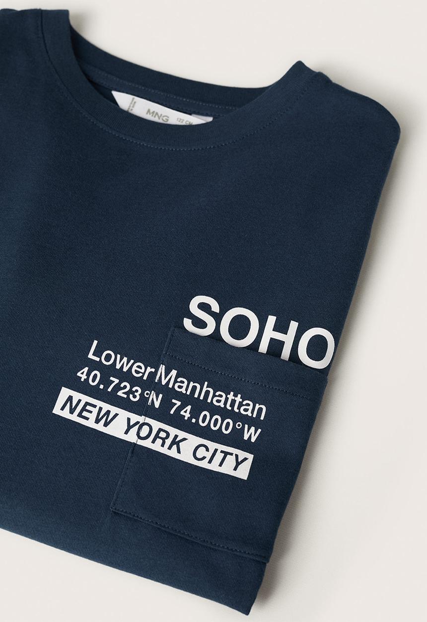 MANGO - T-shirt soho - navy