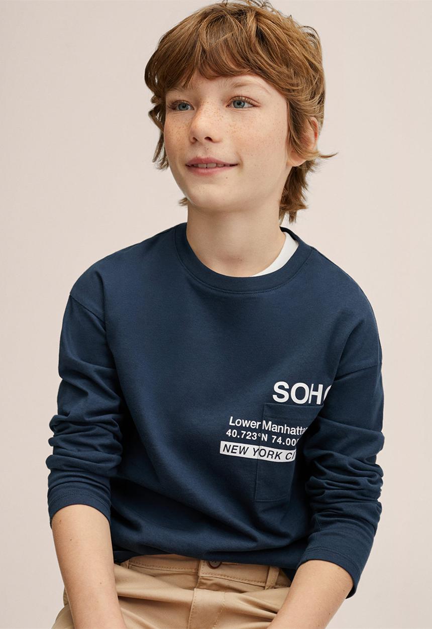 MANGO - T-shirt soho - navy