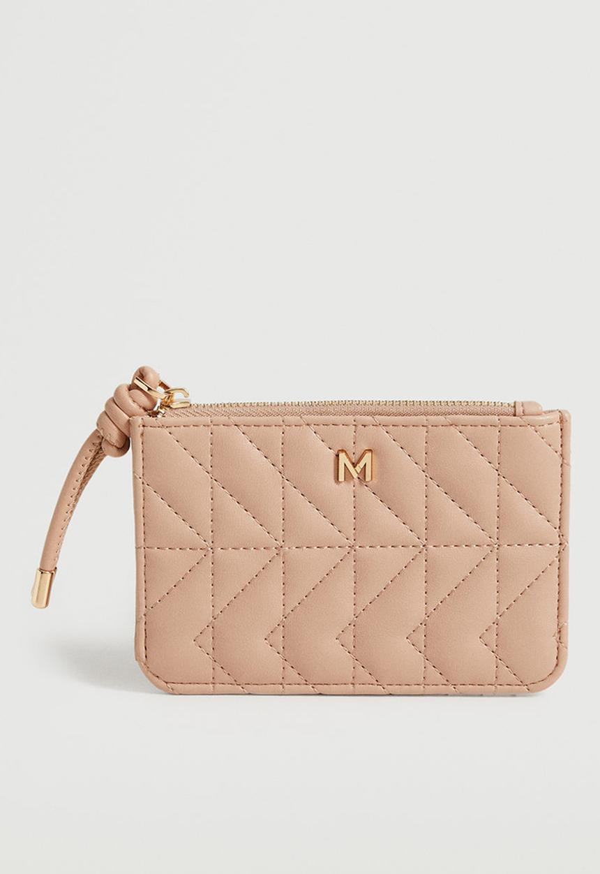 MANGO - Padded logo wallet - pink