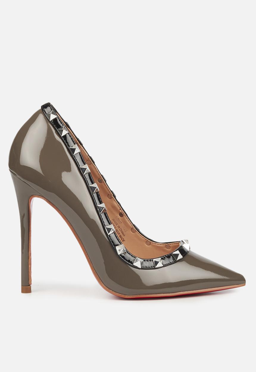 Miss Black - Lou7 court heel - charcoal