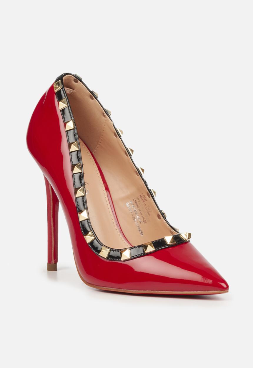 Miss Black - Lou7 court heel - red