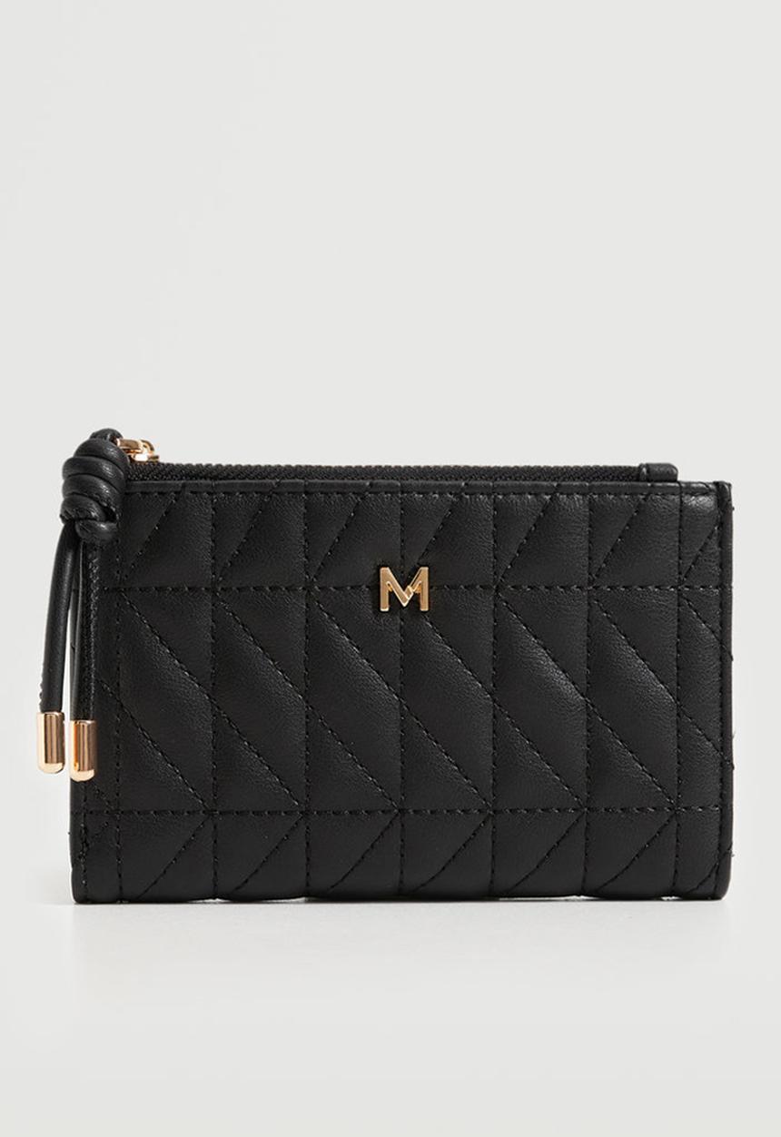 MANGO - Padded logo wallet - black