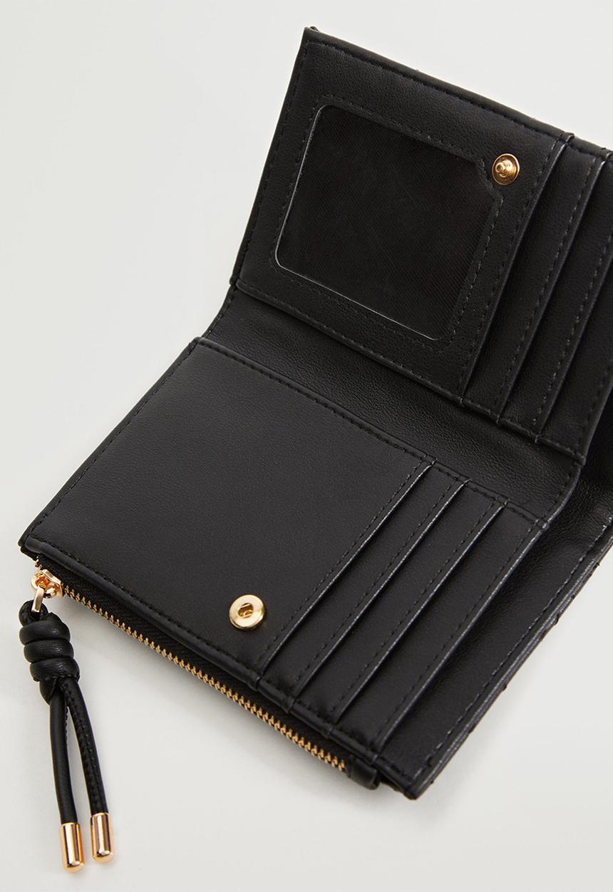 MANGO - Padded logo wallet - black