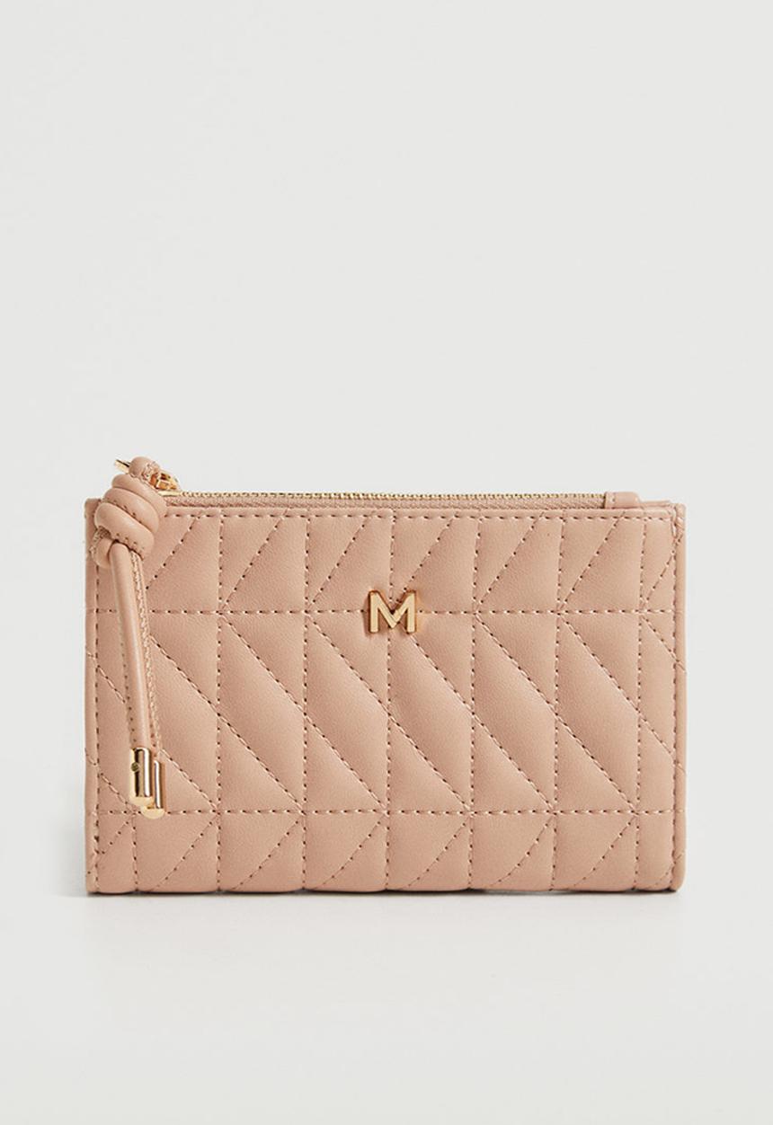 MANGO - Padded logo wallet - pink