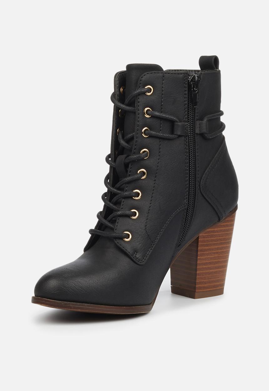 Miss Black - Ahlam2 lace-up ankle boot - black
