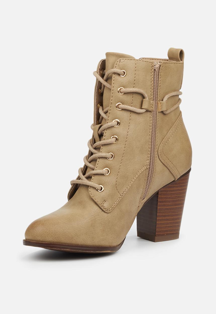 Miss Black - Ahlam2 lace-up ankle boot - neutral