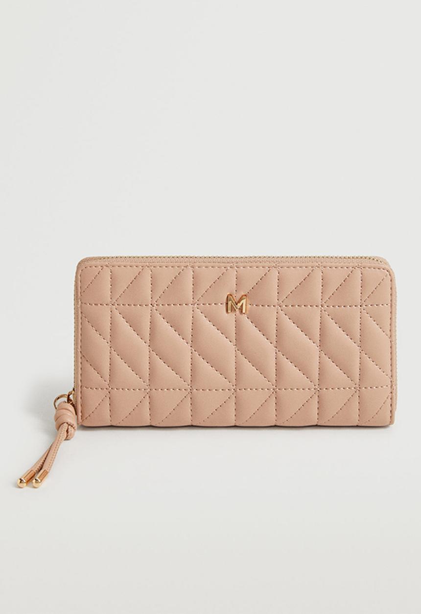 MANGO - Padded logo wallet - pink