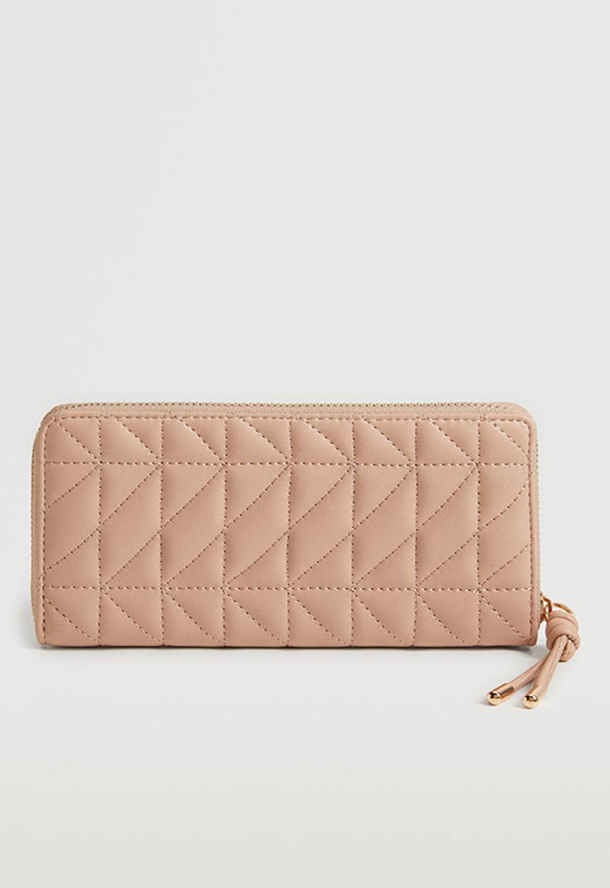 MANGO - Padded logo wallet - pink