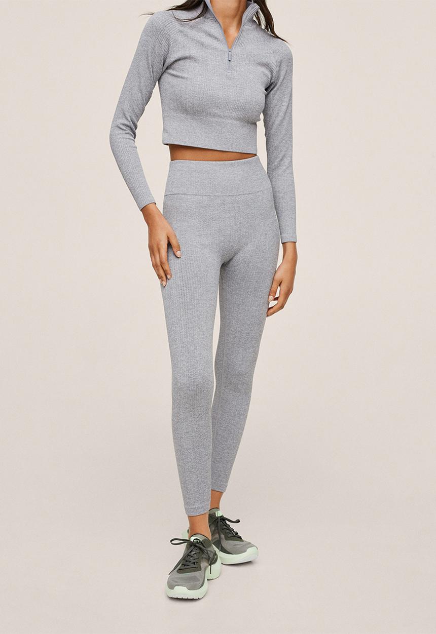 MANGO - Leggings cali - medium grey
